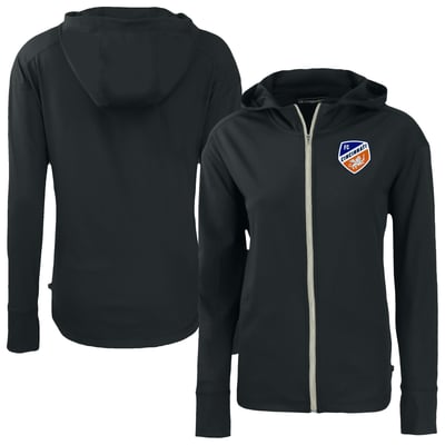  FC Cincinnati Cutter & Buck Women's Daybreak Eco Recycled Full-Zip Hoodie - Black